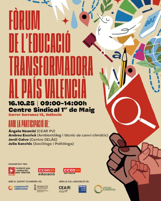 CCOO PV acull el Frum de lEducaci Transformadora per avanar en la ciutadania global a les aules