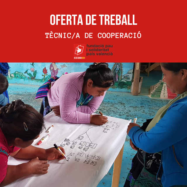 OFERTA DE TREBALL: Tècnic/a de Cooperació Internacional